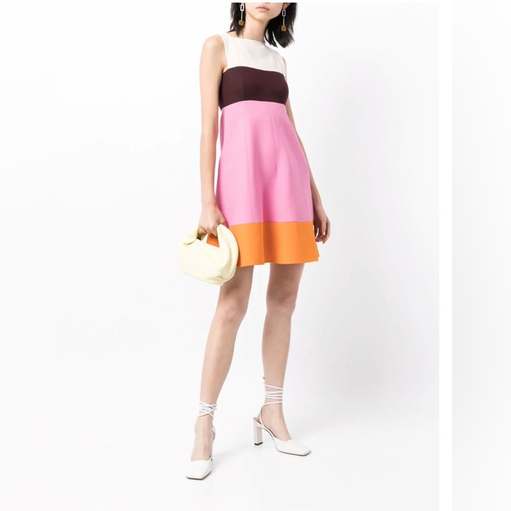 Valentino color block Empire dress